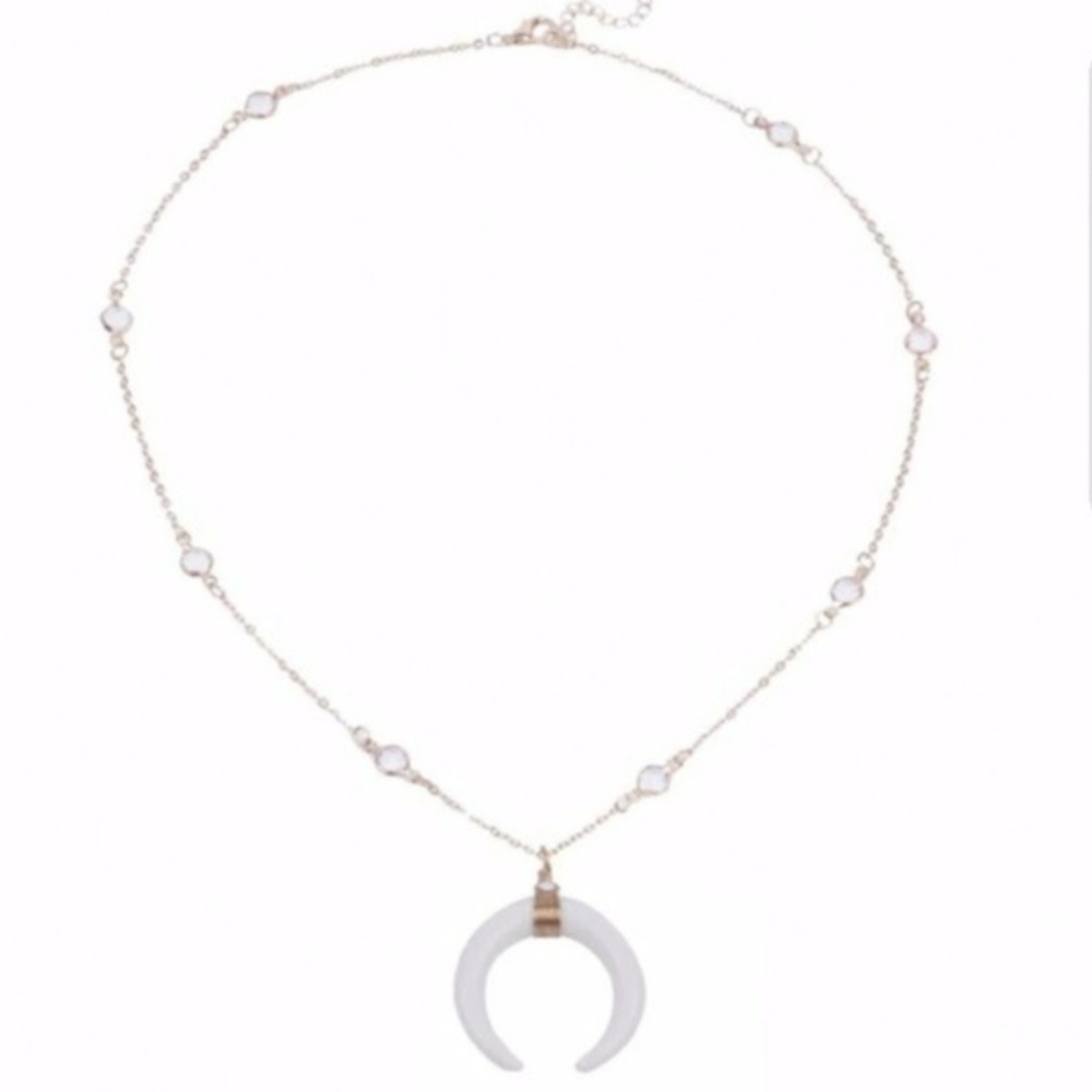 5 for $25 Horn Moon Statement Necklace - Picture 2 of 5